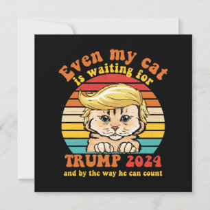 Invitación Incluso mi gato está esperando la ropa de Trump 20