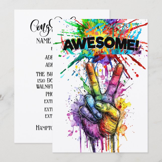 INVITACIÓN INCREÍBLE (Anverso / Reverso)