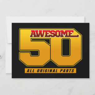 Invitación Increíble 50 Años Cumpleaños Aniversario