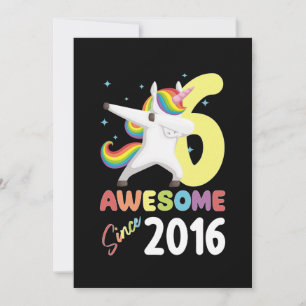 Invitación INCREÍBLE Desde Cumpleaños de Unicornios 6 Niños 2