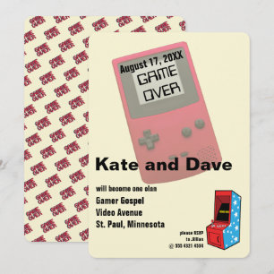 Invitación Increíble diversión de Boda de videojuegos