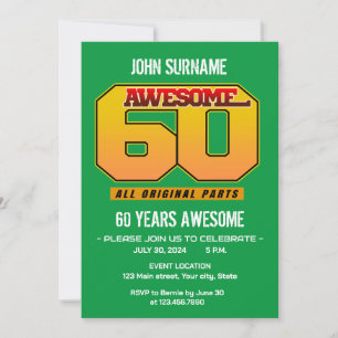 Invitación Increíble fiesta de cumpleaños número 60 con todas