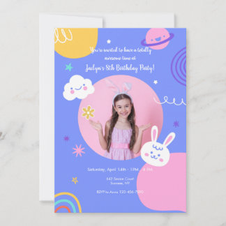 Invitación Increíble foto de la fiesta de cumpleaños