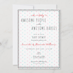 Invitación Increíble gente hace asombrosos bebés Baby Shower