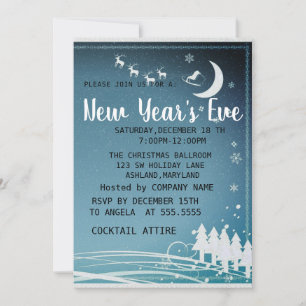Invitación Increíble, maravilloso, blanco copo de nieve Año N