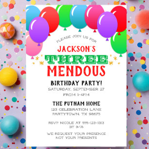 Invitación Increíble pancarta de globos de cumpleaños número 