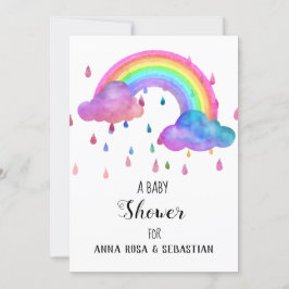 Invitación *~* Incursión en Baby Shower de nubes de lluvia ar