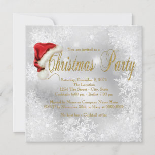 Invitación Incursiones del Fiesta de Navidades de Snowflake d