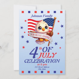 Invitación Independence Day 4th of July God Bless America🇺🇸