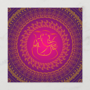 Invitación india con clase elegante de la boda de