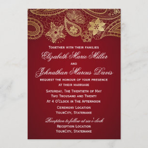 Invitación india, ¡elige tu color!
