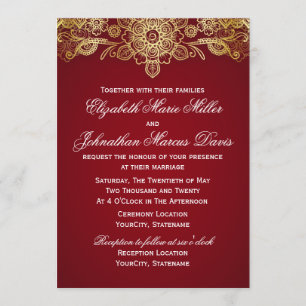 Invitación india, ¡elige tu color!