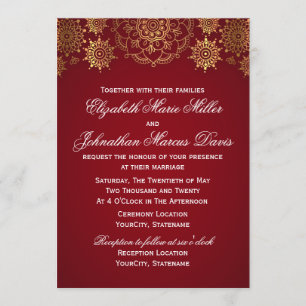 Invitación india, ¡elige tu color!