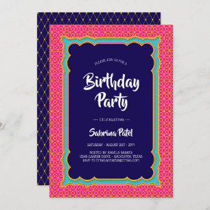 Invitación India fija el cumpleaños 1