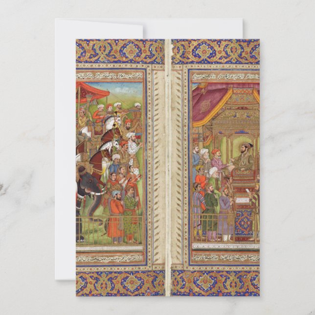 Invitación India Mughal Islam Islam Islam musulmán arte Boho (Anverso)