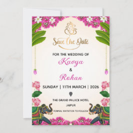 Invitación India para Guardar la Fecha de la Boda