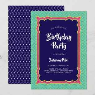 Invitación India Patterns Birday Party 2