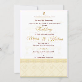 Invitación Indian Temple Wedding Invitation
