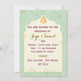 Invitación Indian Wedding Invitation