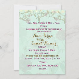 Invitación Indian Wedding Invitations