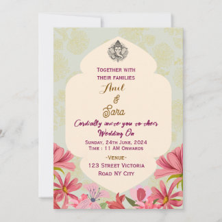 Invitación Indian Wedding Invitations 