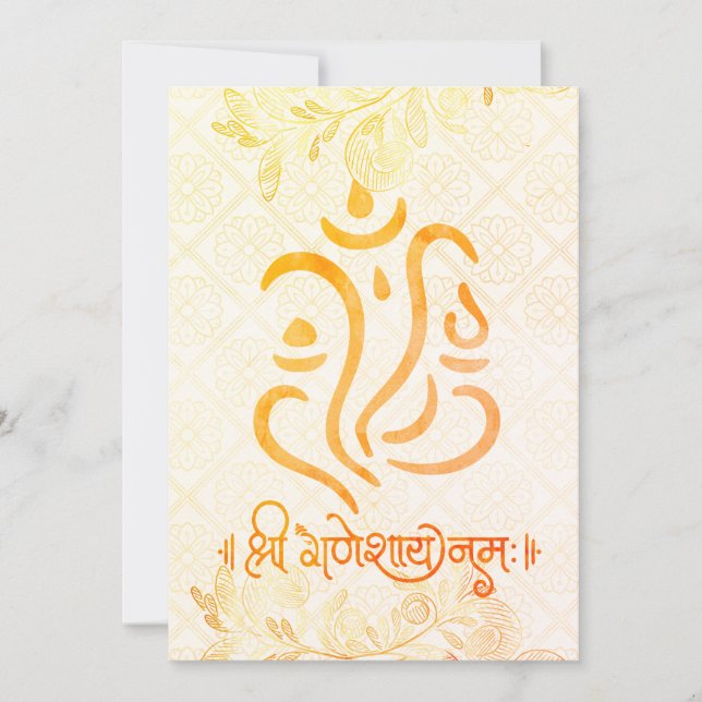 Invitación Indian Wedding Invitations for USA (Anverso)