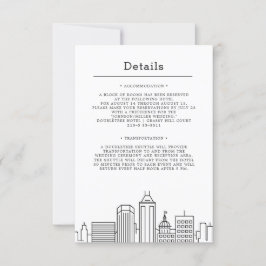 Invitación Indianápolis, Boda de Indiana | Detalles del invit