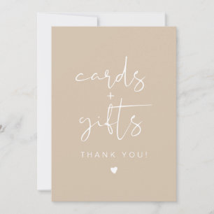 Invitación INDIE Bohemian Beige Cream Cards & Gifts Rótulo