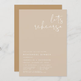 Invitación INDIE Boho Earth Toned Beige Ensayo de cena