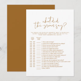 Invitación INDIE Boho ¿Qué dijo el novio del juego de novias?