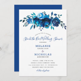 Invitación Indigo Blue Stock la ducha de bodas Bar