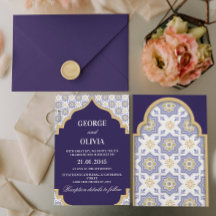 Indigo Moroccan Tile Wedding