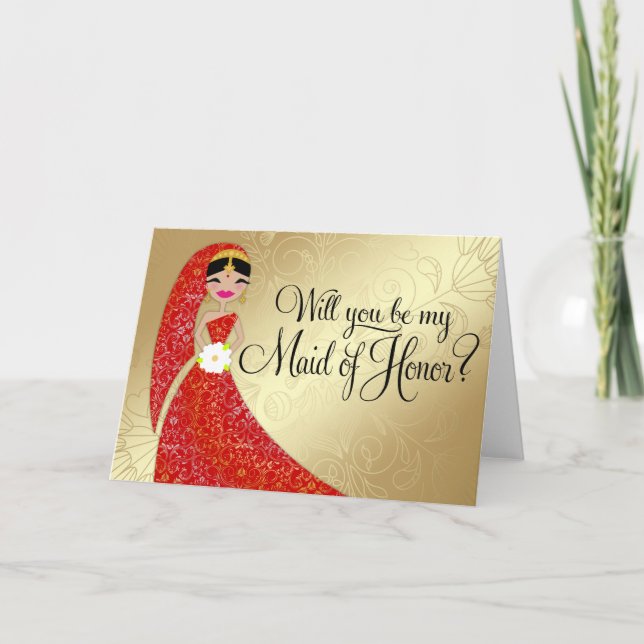 Invitación Indio trigueno de Updo del vestido adornado de la (Anverso)