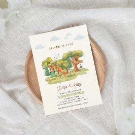 Invitación Indoor playground birthday party invitation