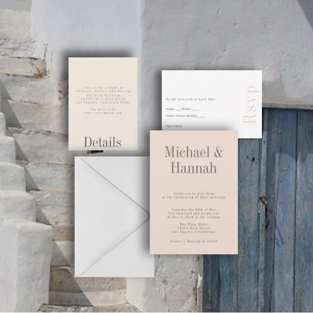 Invitación Industrial Summer Wedding Invitation (Subido por el creador)