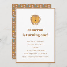 Infantes de León Cute Niños Animales Primer Fiesta