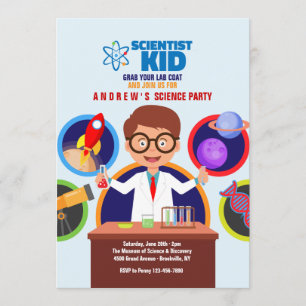 Invitación infantil científica
