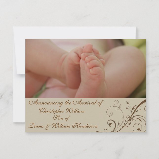 Invitación infantil elegante (Anverso)