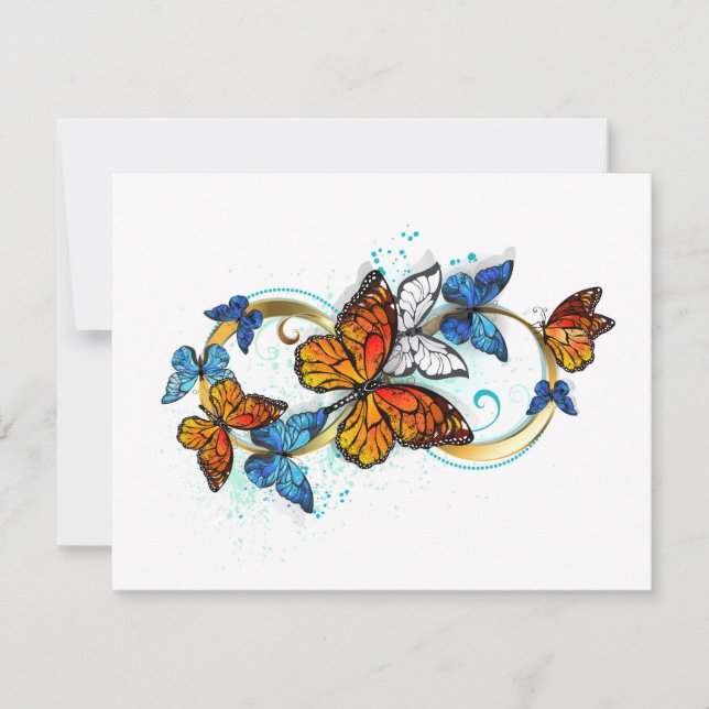 Invitación Infinidad de Mariposas Monarca (Anverso)