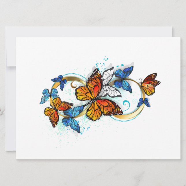 Invitación Infinidad de Mariposas Monarca (Anverso)