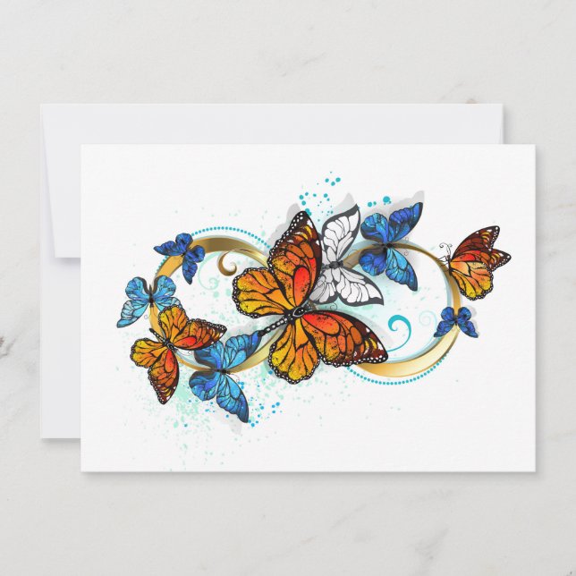 Invitación Infinidad de Mariposas Monarca (Anverso)