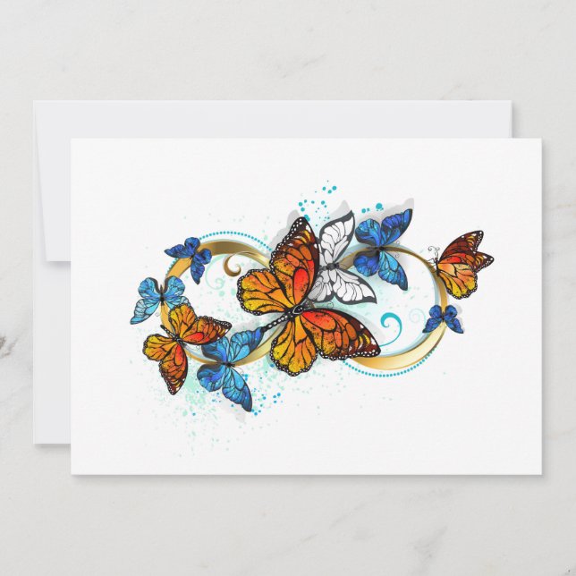 Invitación Infinidad de Mariposas Monarca (Anverso)