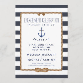 Invitación Infinidad Náutica Armada de nudos y compromiso bla