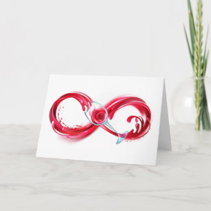 Invitación Infinito con vino Rojo