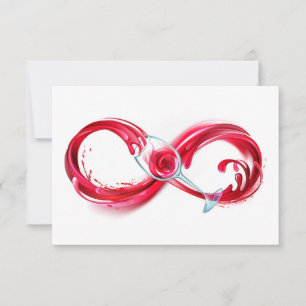 Invitación Infinito con vino Rojo