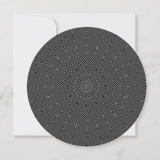 Invitación Infinity Round en Blanco y Negro