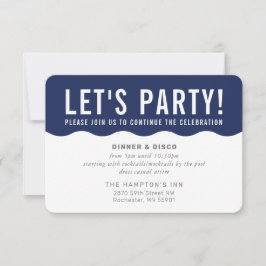 Invitación INFO DE CELEBRACIÓN DE FIESTA moderno oleada audaz