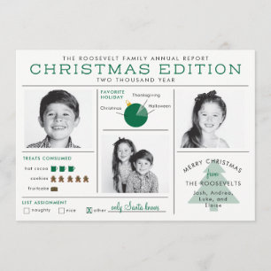 Invitación Infografía divertida de carta de Navidad para bole