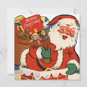 Invitación información adicional de retro vintage Christmas S