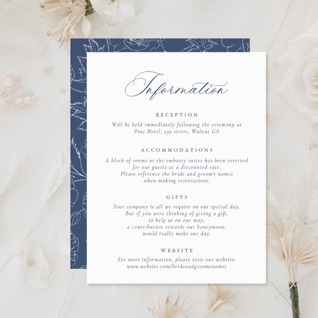 Invitación Información de Boda de guiones de caligrafía elega (Subido por el creador)